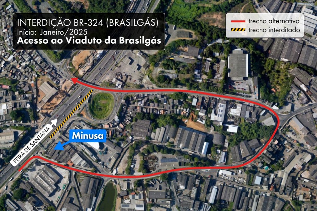 alteração no trânsito br-324